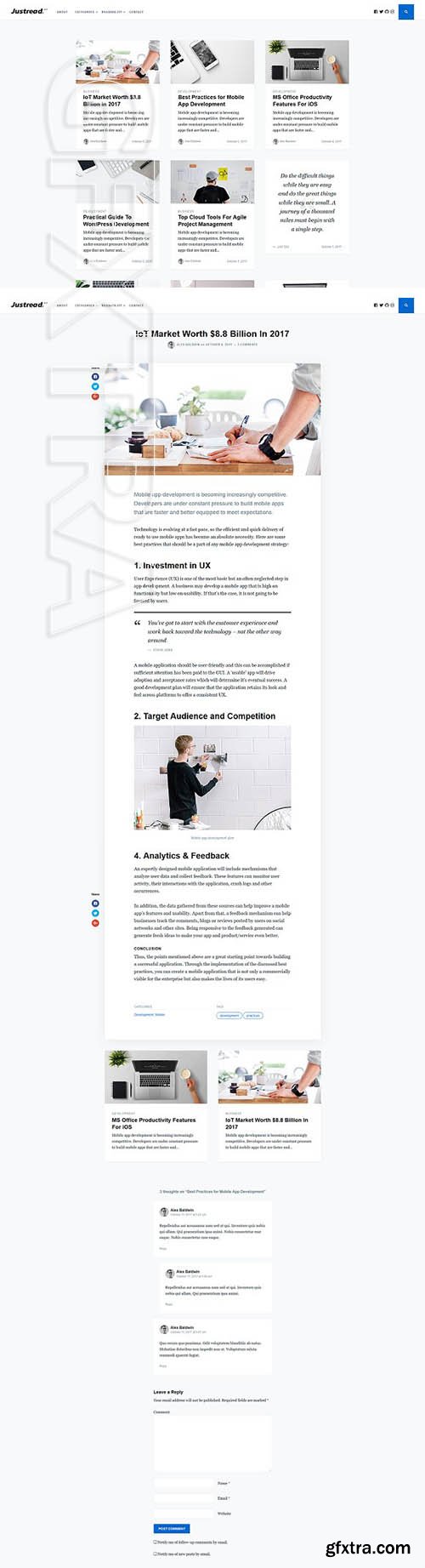 CreativeMarket - Justread - A WordPress Blog Theme 1955168