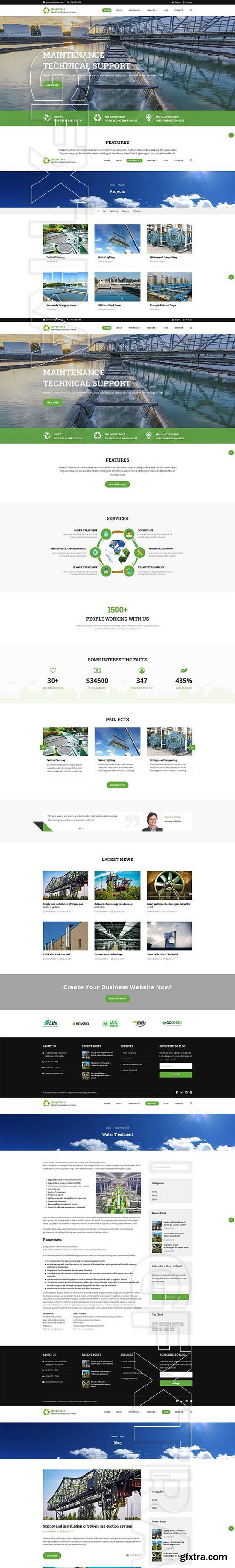 CreativeMarket - GreenTech - WordPress Business Theme 1955310