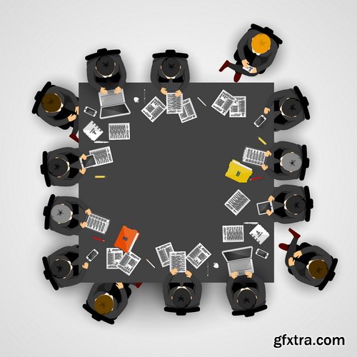 Vectors - Teamwork Backgrounds Set 27