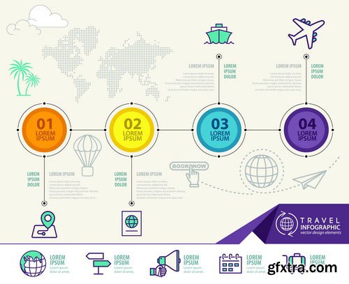 Vectors - Travel Infographics Set 19