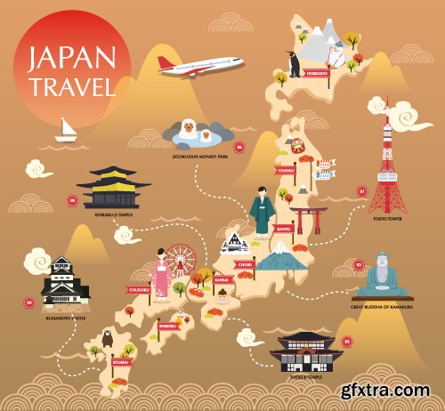 Vectors - Travel Infographics Set 19