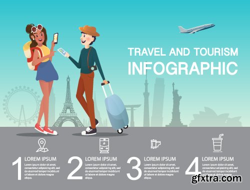 Vectors - Travel Infographics Set 19