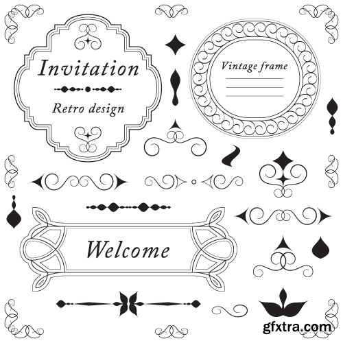 Vectors - Vintage Wedding Elements 12