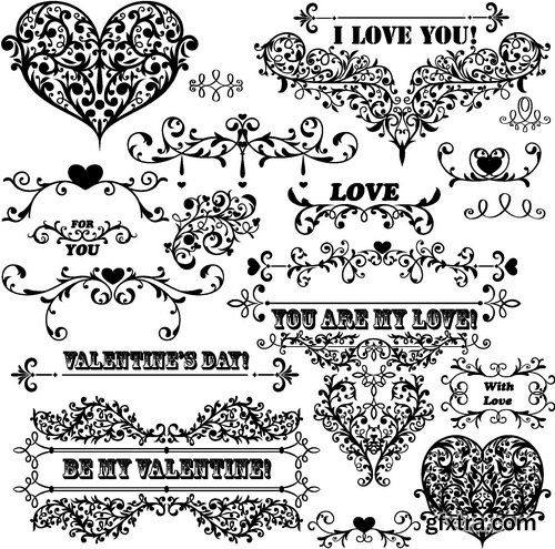 Vectors - Vintage Wedding Elements 12