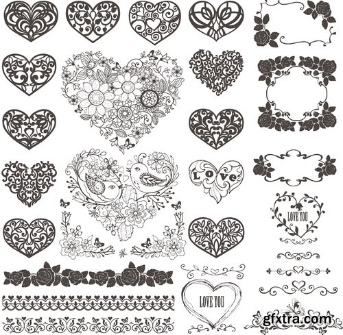 Vectors - Vintage Wedding Elements 12