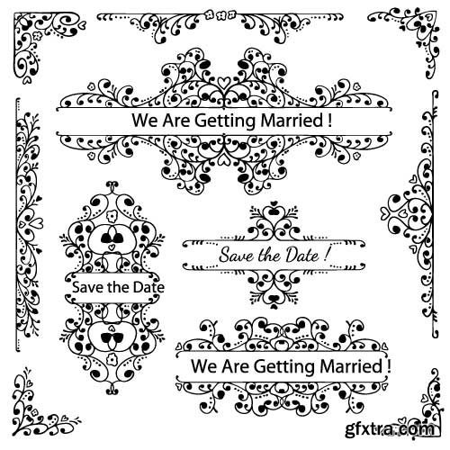 Vectors - Vintage Wedding Elements 12