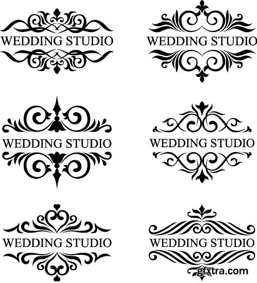 Vectors - Vintage Wedding Elements 12