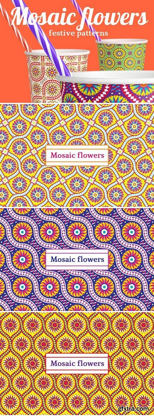 CM - Mosaic flowers—Festive patterns 1907597