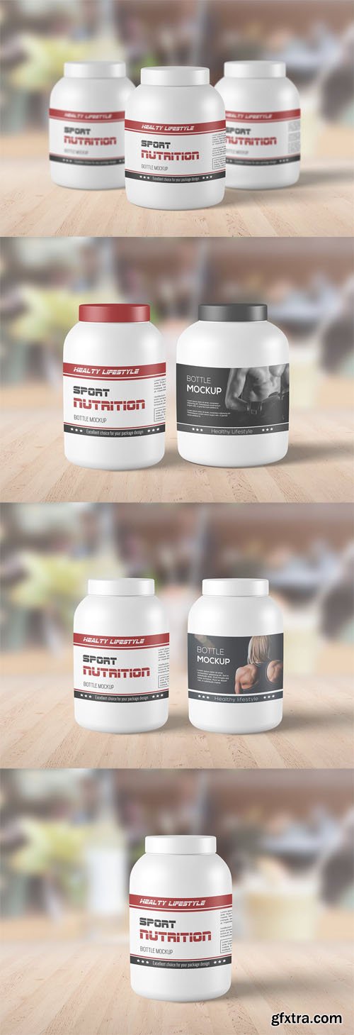 Sport Supplement Packaging Mockup Set