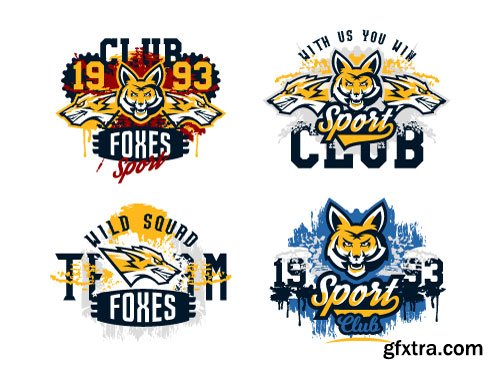 Vectors - Sports T-shirt Design Set