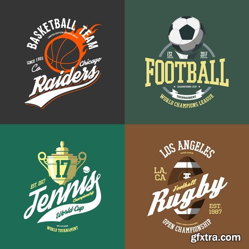 Vectors - Sports T-shirt Design Set