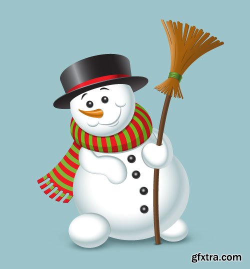 Vectors - Backgrounds with Snowman 22