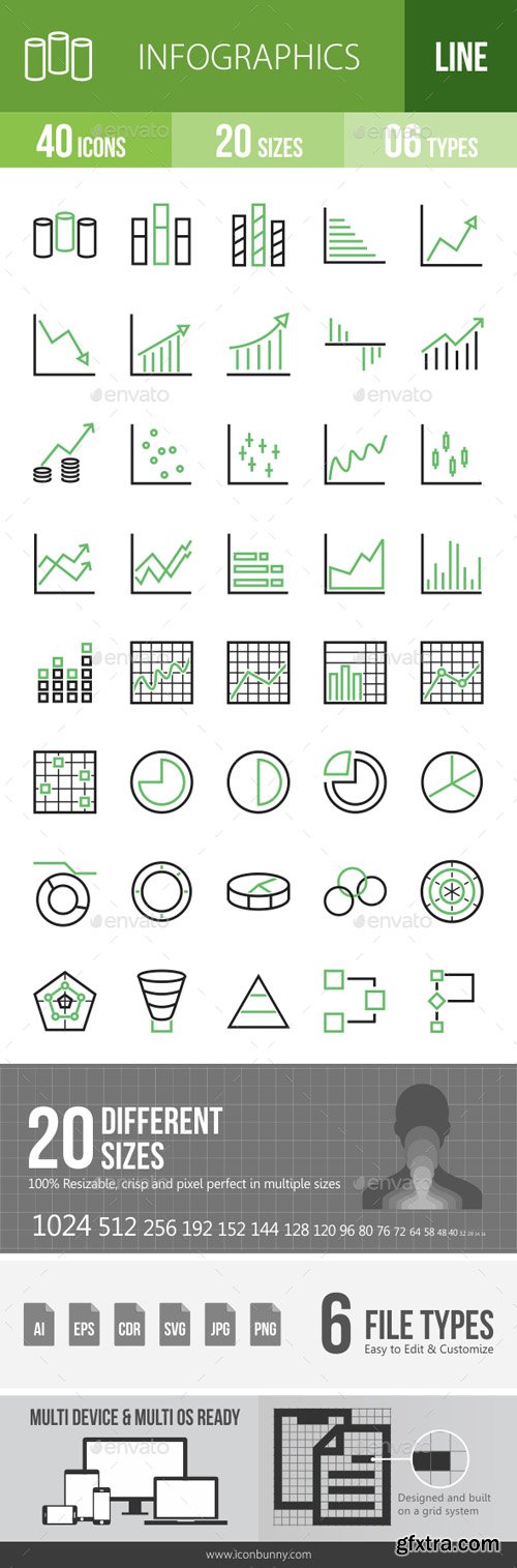 GR - Infographics Line Green & Black Icons 15562811