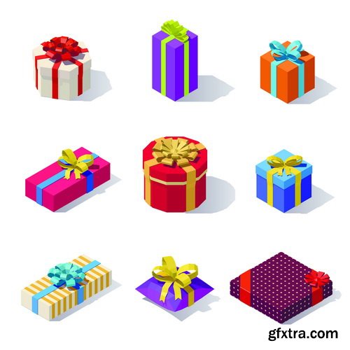 Vectors - Shiny Gift Boxes Set 6