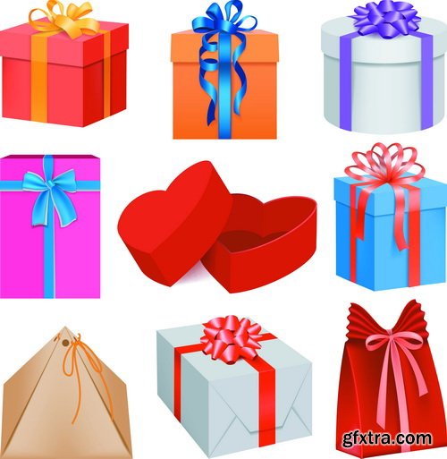 Vectors - Shiny Gift Boxes Set 6