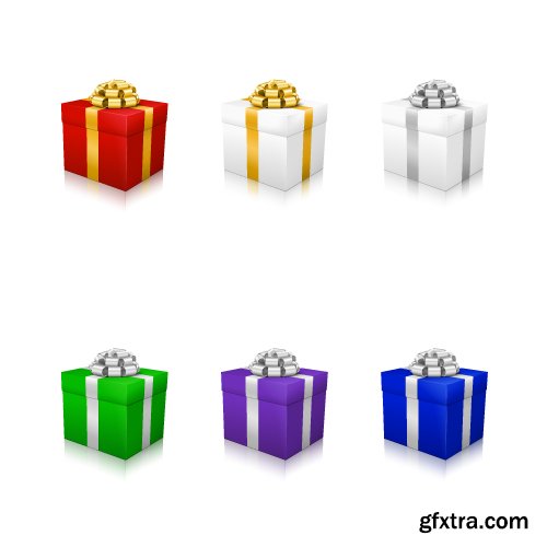 Vectors - Shiny Gift Boxes Set 6