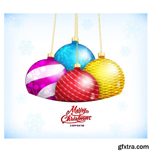 Vectors - Christmas Balls Backgrounds Set 9