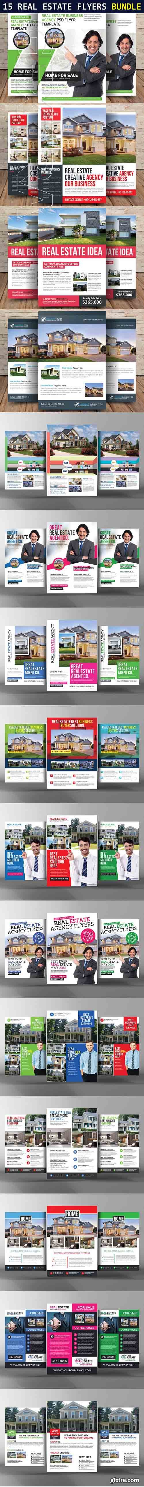 CreativeMarket - 15 Real Estate Flyers Bundle 1950209