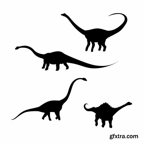 Vector silhouettes of animals picture logo business company 25 EPS