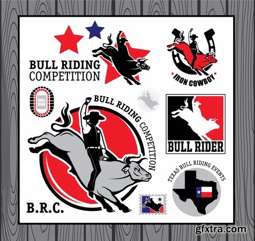 Bull cow logo cartoon vector image 25 EPS