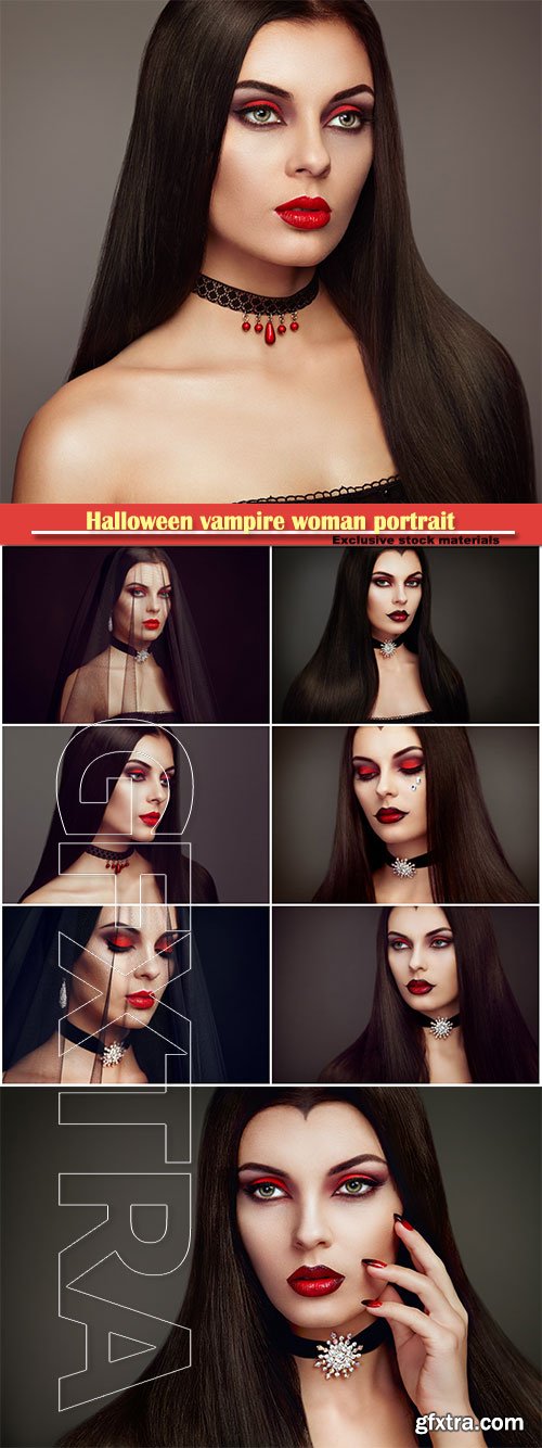 Halloween vampire woman portrait