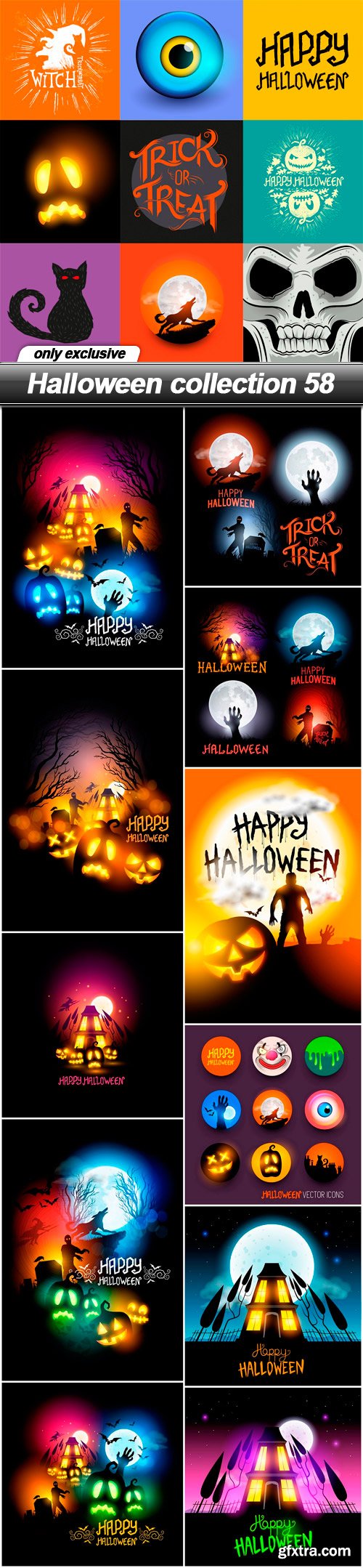 Halloween collection 58 - 12 EPS