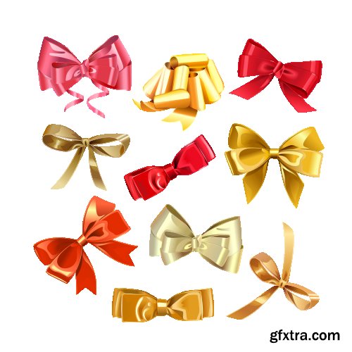 Vectors - Silk Realistic 3D Bows 14