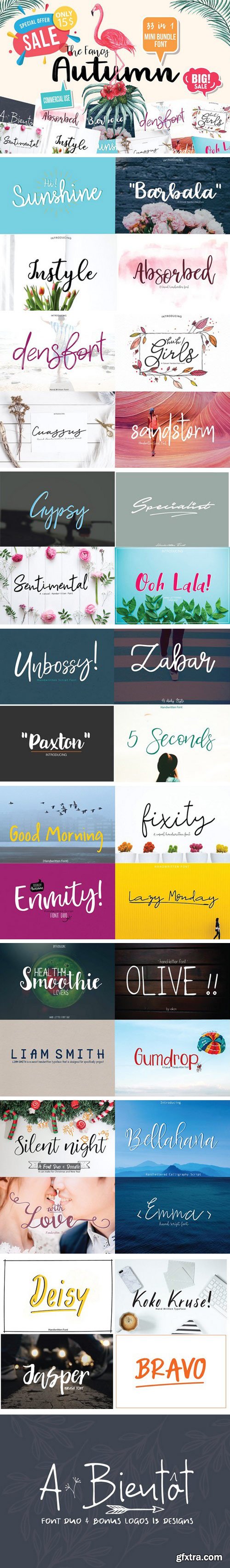 CM - 33 The Fancy Autumn Bundle Font 1888120