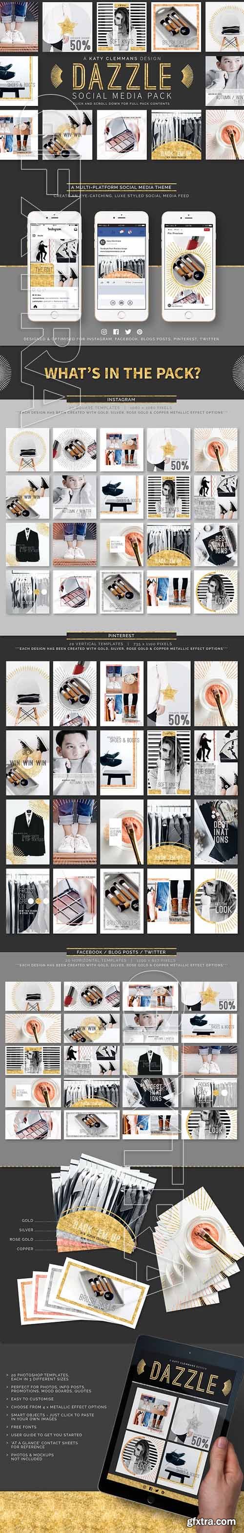 CreativeMarket - Dazzle Social Media Template Pack 1968747