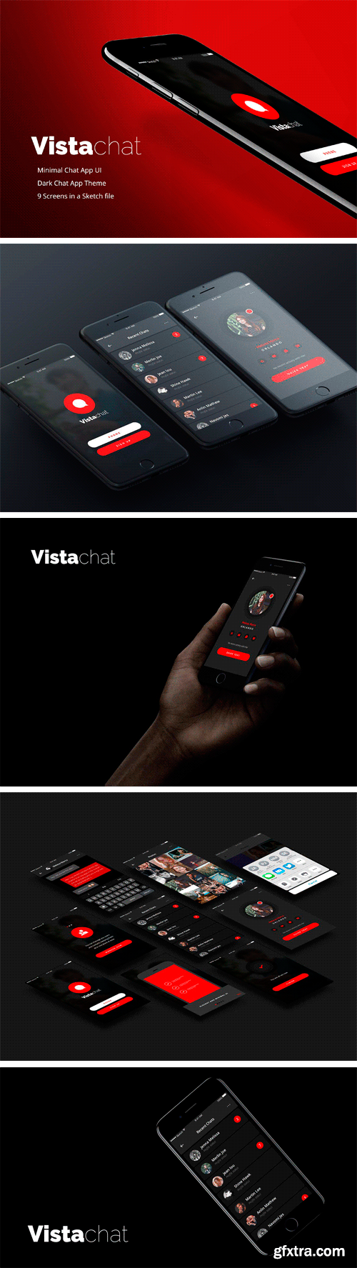 CM - Vistachat Dark App UI Sketch File 1921838