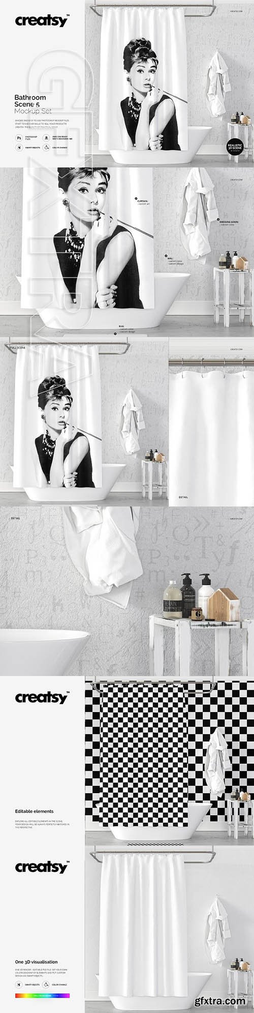 CreativeMarket - Bathroom Scene 5 Mockup 1969468