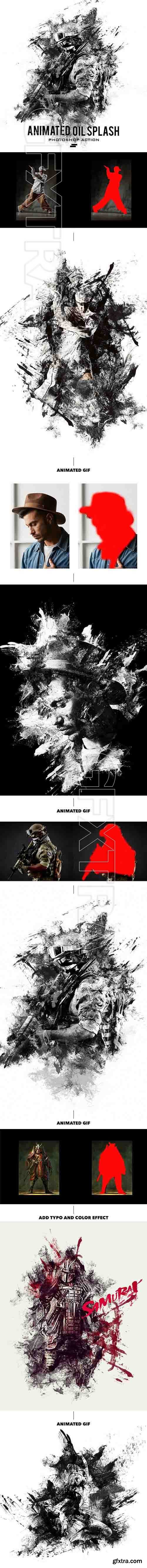 GraphicRiver - Gif Animated Oil Splash Photoshop Action 20811143