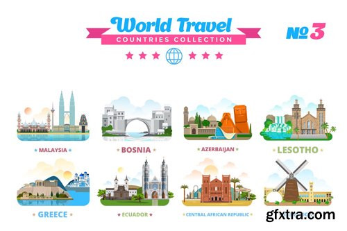 World Travel Countries Collection 3