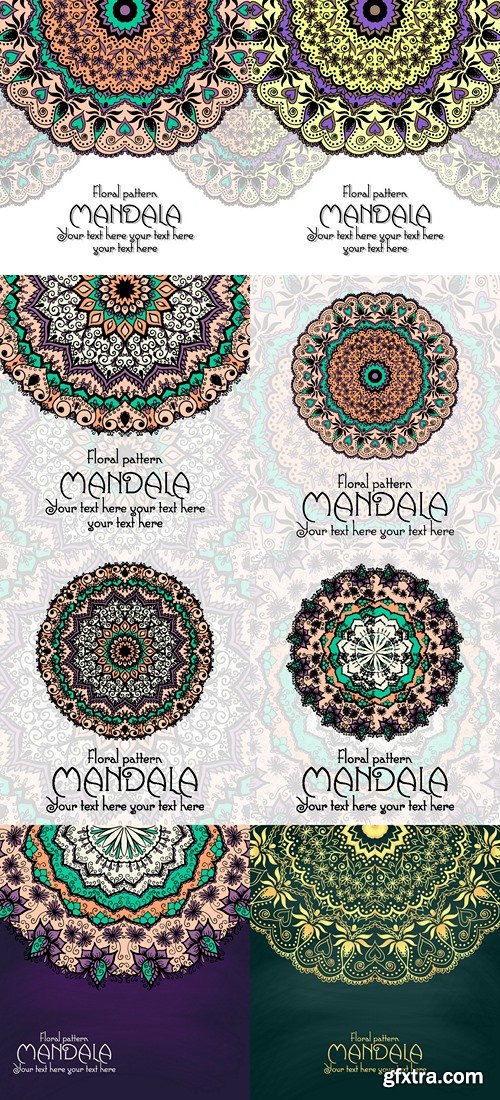 Mandala pattern design template