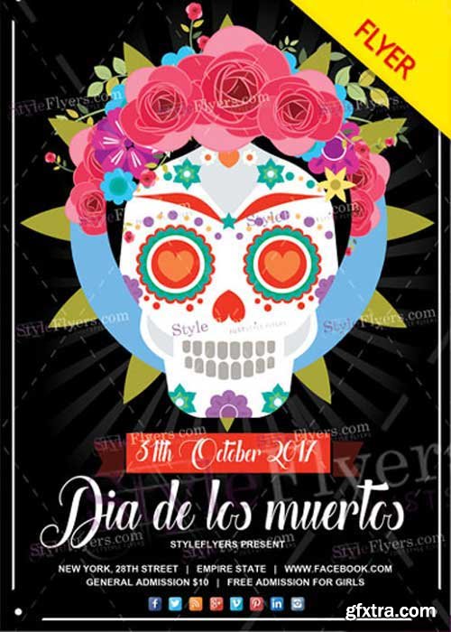 Dia de Los Muertos V29 PSD Flyer Template