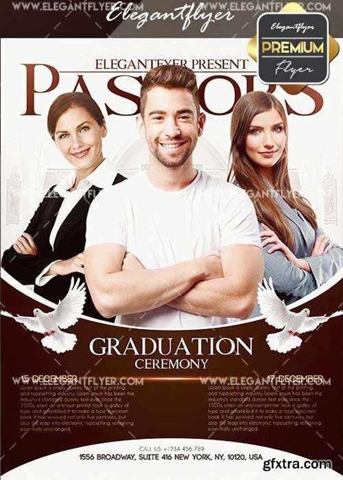 Pastors Graduation Ceremony V28 Flyer PSD Template + Facebook Cover