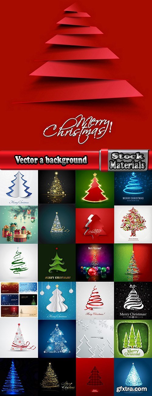 Vector a background picture winter tree new year christmas 25 EPS