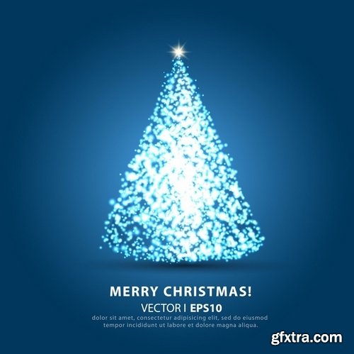 Vector a background picture winter tree new year christmas 25 EPS