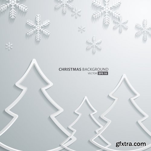 Vector a background picture winter tree new year christmas 25 EPS