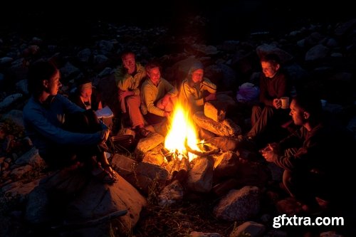 People man woman camp fire vacation vacations nature landscape 25 HQ Jpeg