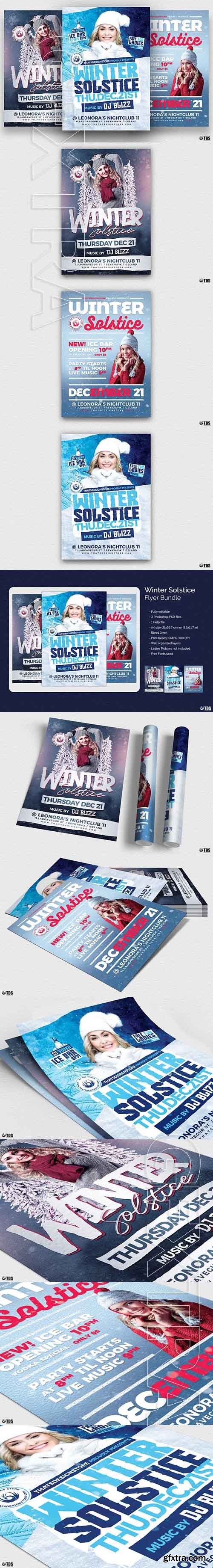 CreativeMarket - Winter Solstice Flyer Bundle 1967121