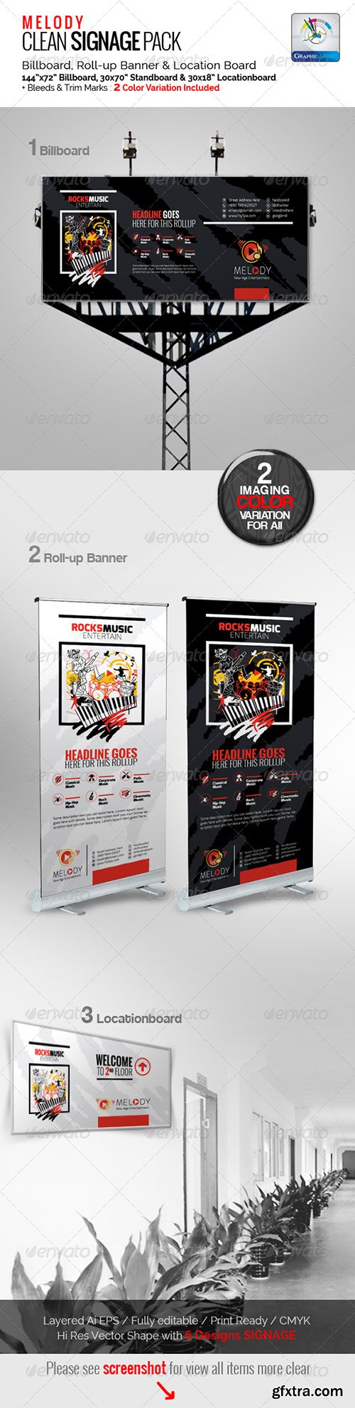 Graphicriver Melody Clean Signage Pack 5819552