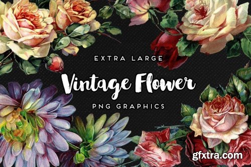 Mega Bundle of Gorgeous Flower Graphics