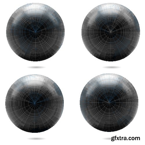 Vectors - Blue Earth Globes Set