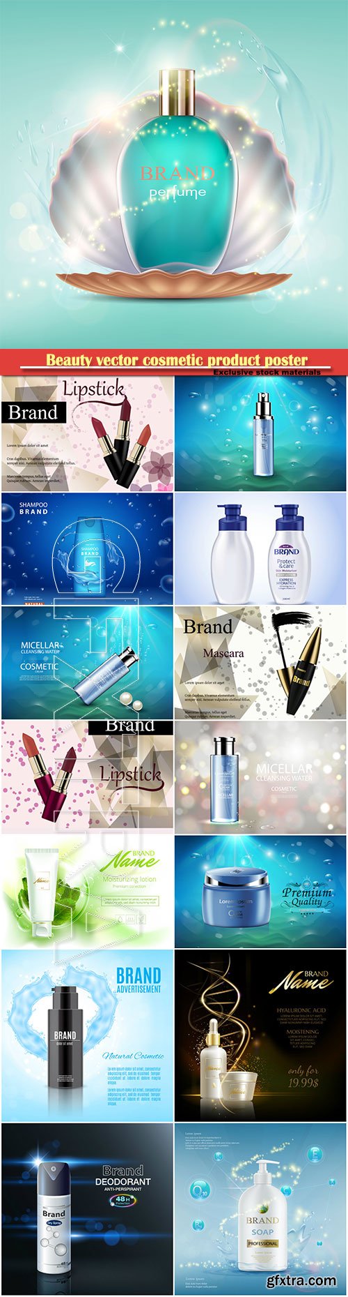 Beauty vector cosmetic product poster # 30