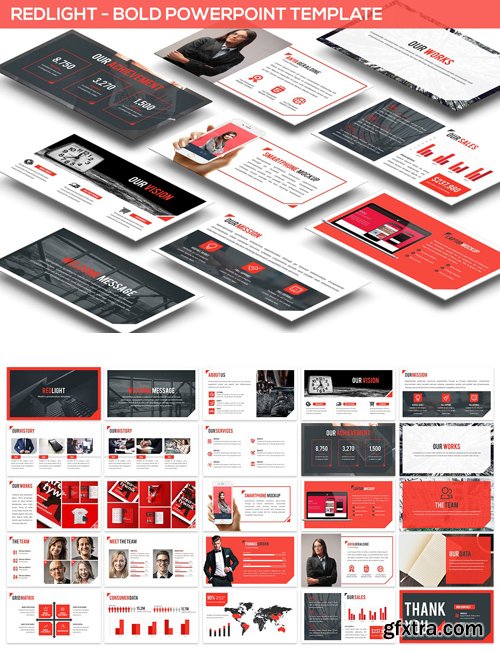 Redlight - Bold Powerpoint Template