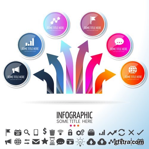 Vectors - Arrows Infographics Backgrounds 48