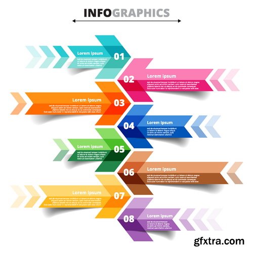 Vectors - Arrows Infographics Backgrounds 48