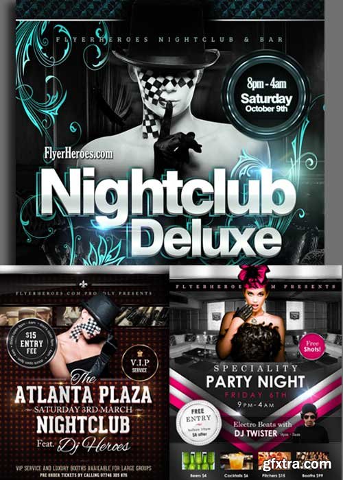 Nightclub 3in1 V3 Flyer Templates