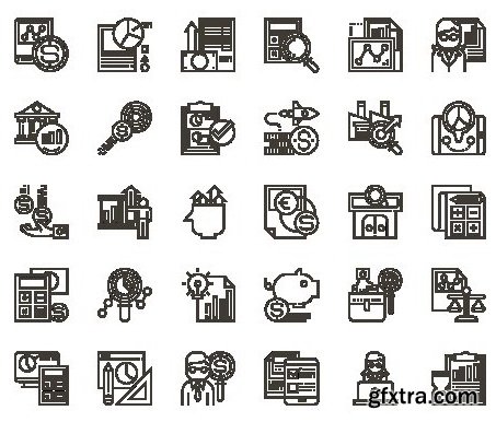 Vectors - Black Business Icons 20